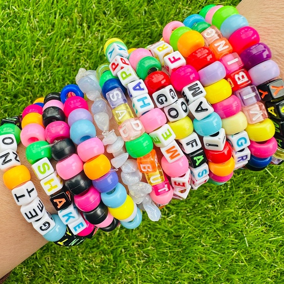 5 Pieces Handmade Kandi Bracelets for Rave, Party, Trading - Picture 5 of 5